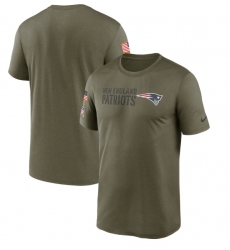 Men New England Patriots Olive 2022 Salute To Service Legend Team T Shirt