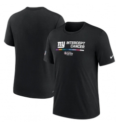 Men New York Giants 2022 Black Crucial Catch Performance T Shirt