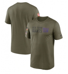 Men New York Giants Olive 2022 Salute To Service Legend Team T Shirt