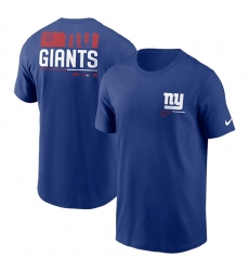 Men New York Giants Royal Team Incline T Shirt