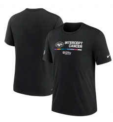 Men New York Jets 2022 Black Crucial Catch Performance T Shirt
