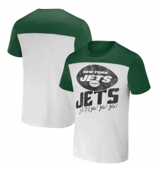 Men New York Jets Cream Green X Darius Rucker Collection Colorblocked T Shirt