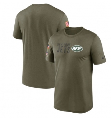 Men New York Jets Olive 2022 Salute To Service Legend Team T Shirt