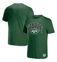 Men New York Jets X Staple Green Logo Lockup T Shirt