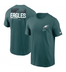 Men Philadelphia Eagles Green Team Incline T Shirt