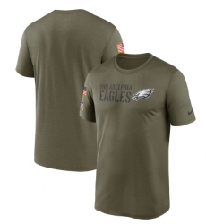 Men Philadelphia Eagles Olive 2022 Salute To Service Legend Team T Shirt