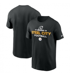 Men Pittsburgh Steelers Black 2024 Playoffs T Shirt