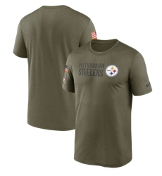 Men Pittsburgh Steelers Olive 2022 Salute To Service Legend Team T Shirt
