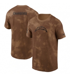 Men Los Angeles Chargers 2023 Brown Salute To Service Sideline T Shirt
