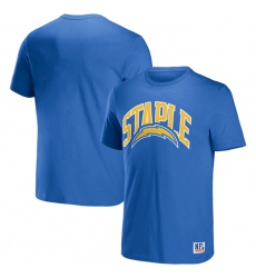 Men Los Angeles Chargers X Staple Light Blue Logo Lockup T Shirt