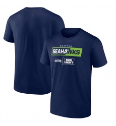 Men Seattle Seahawks Navy X Bud Light T Shirt