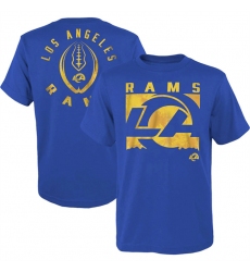 Men Los Angeles Rams Blue Preschool Liquid Camo Logo T Shirt