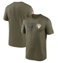 Men Los Angeles Rams Olive 2022 Salute To Service Legend Team T Shirt