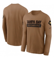 Men Tampa Bay Buccaneers 2023 Brown Salute To Service Long Sleeve T Shirt