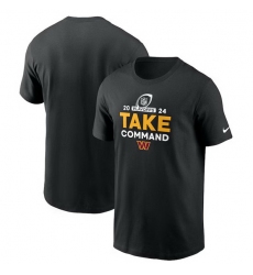 Men Washington Commanders Black 2024 Playoffs T Shirt