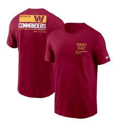 Men Washington Commanders Burgundy Team Incline T Shirt