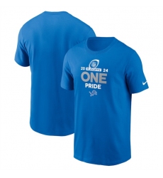 Men Detroit Lions Blue 2024 Playoffs T Shirt