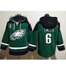 Philadelphia Eagles Green Sitched Pullover Hoodie #6 DeVonta Smith