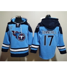 Tennessee Titans Light Blue Sitched Pullover Hoodie #17 Ryan Tannehill