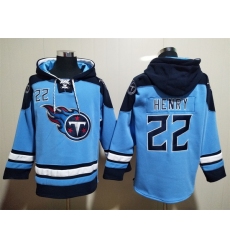 Tennessee Titans Light Blue Sitched Pullover Hoodie #22 Derrick Henry
