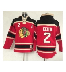 Chicago Blackhawks #2 Duncan Keith Red Lace-Up NHL Jersey Hoodie