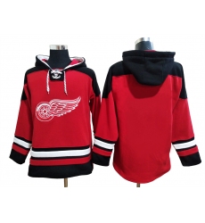 Men Detroit Red Wings Blank Red Stitched NHL Hoodie