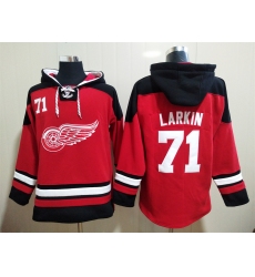 Men Detroit Red Wings Dylan Larkin 71 Red Stitched NHL Hoodie