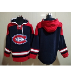 Men Montreal Canadiens Blank Blue Stitched NHL Hoodie