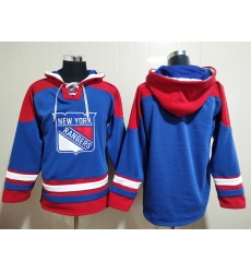 Men New York Rangers Blank Blue Stitched NHL Hoodie