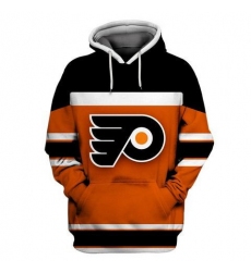 Men Philadelphia Flyers Orange Black All Stitched Hooded Sweatshirt