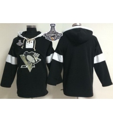 Men Pittsburgh Penguins Blank Black Pullover 2016 Stanley Cup Champions NHL Hoodie