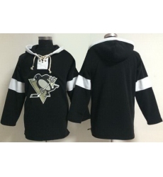 Men Pittsburgh Penguins Blank Black Pullover NHL Hoodie
