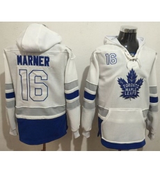 Maple Leafs #16 Mitchell Marner White Name  26 Number Pullover NHL Hoodie