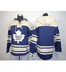 Maple Leafs Blank Blue Sawyer Hooded Sweatshirt Stitched NHL Jersey