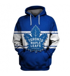 Men Toronto Maple Leafs Blue Fashion All Stitched Hooded Sweatshirt