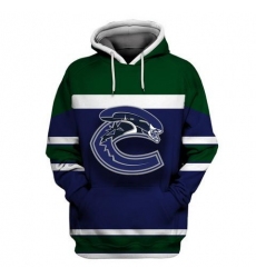 Men Vancouver Canucks Blue All Stitched Hooded Sweatshirt