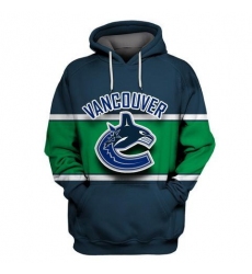 Men Vancouver Canucks Navy All Stitched Hooded Sweatshirt