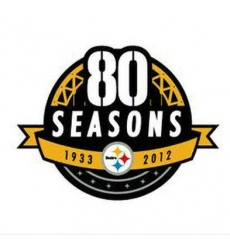 Stitched Pittsburgh Steelers 80th Anniversary Jersey Patch
