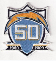 Stitched San Diego Chargers 50th Anniversary Jersey Patch