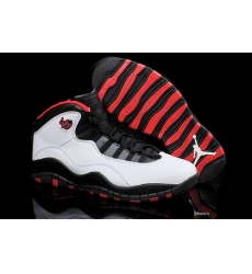 Air Jordan 10 Shoes 2014 Mens Engraved Version White Black Red
