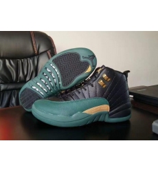 Air Jordan 12 Retro Men Shoes Black Green