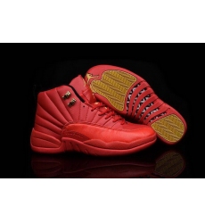 Air Jordan 12 Retro Men Shoes Red Golden