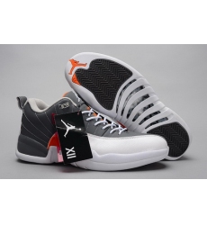 Air Jordan 12 Shoes 2014 Mens Low Grey White