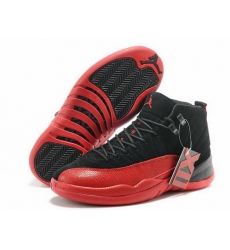 Air Jordan 12 Shoes 2015 Mens Anti Fur Black Red