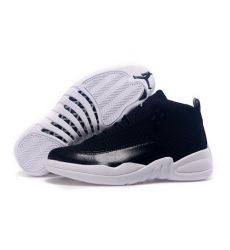 Air Jordan 12 Shoes 2015 Mens Future Weave Black White