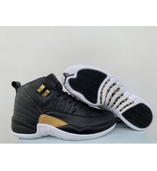 Men Air Jordan 12 GS Black Lacoste Skin Basketball Shoes