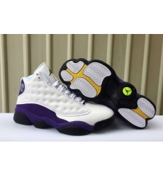 Air Jordan 13 Retro Lakers White Purple Men Shoes