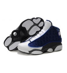 Air Jordan 13 Shoes 2013 Mens Grade AAA Grain Leather Blue White Grey