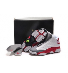 Air Jordan 13 Shoes 2015 Mens White Red Gray