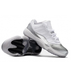 Air Jordan 11 Low GS White Silver Men Shoes